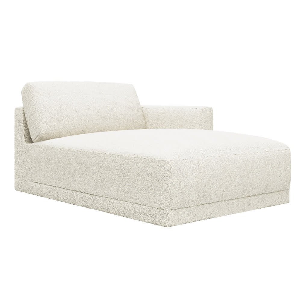 Haven Boucle Ivory Right Arm Facing Chaise Module color Boucle Ivory