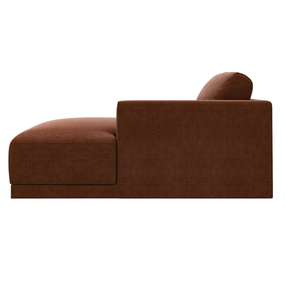 Haven Muse Rust Right Arm Facing Chaise Module color Muse Rust