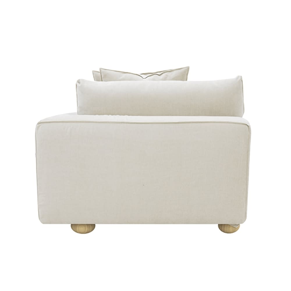 Tully Muse Flax Chaise Right Arm Facing Module color Muse Flax