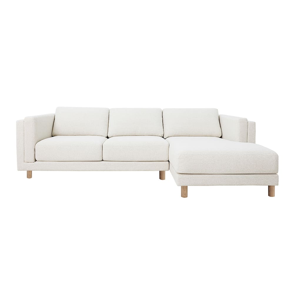 Hayes California Ivory Chaise Sofa - 3 Seater color California Ivory