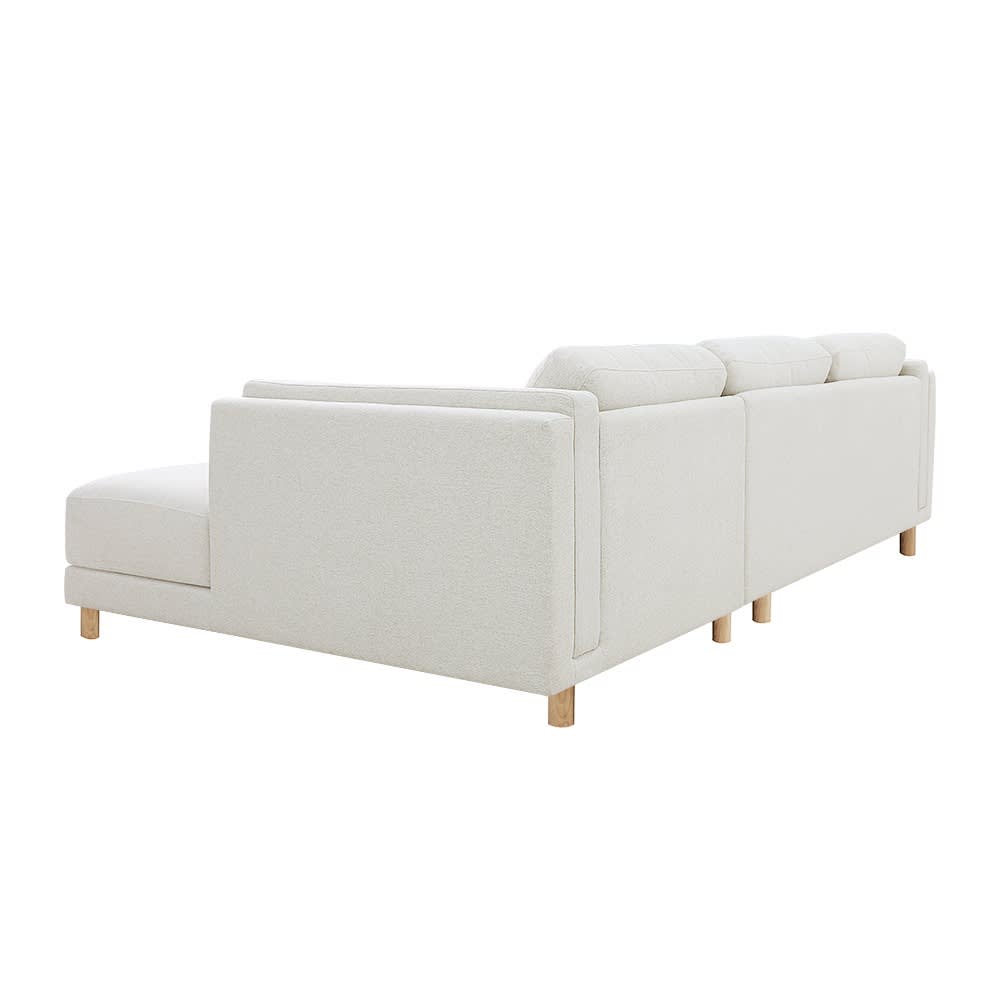 Hayes California Ivory Chaise Sofa - 3 Seater color California Ivory