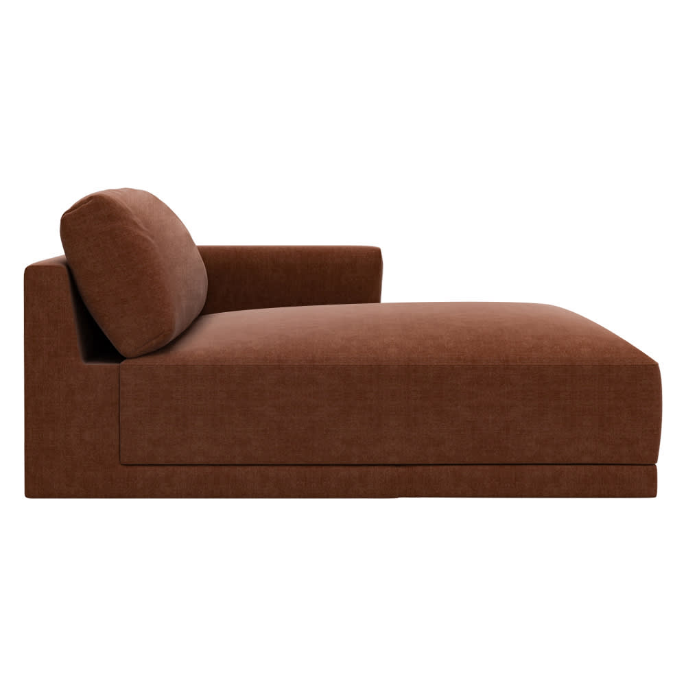 Haven Muse Rust Right Arm Facing Chaise Module color Muse Rust