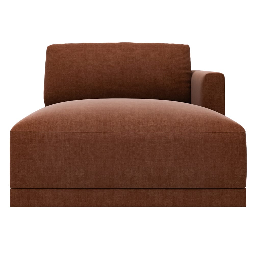 Haven Muse Rust Right Arm Facing Chaise Module color Muse Rust