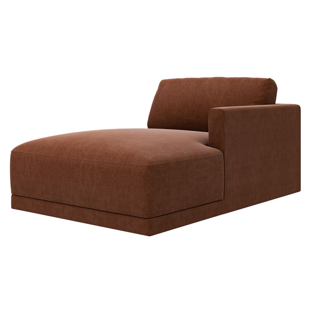 Haven Muse Rust Right Arm Facing Chaise Module color Muse Rust