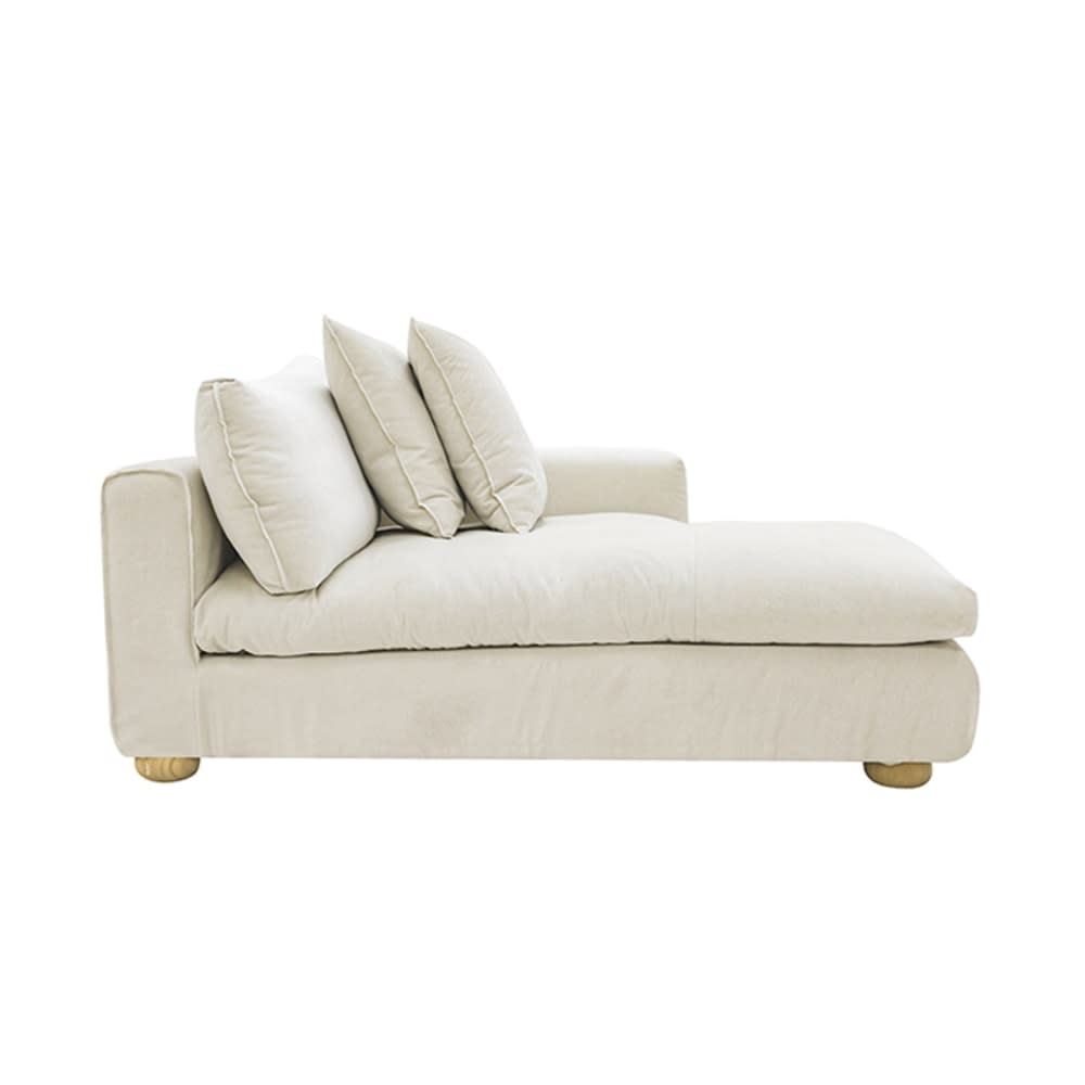 Tully Muse Flax Chaise Right Arm Facing Module color Muse Flax