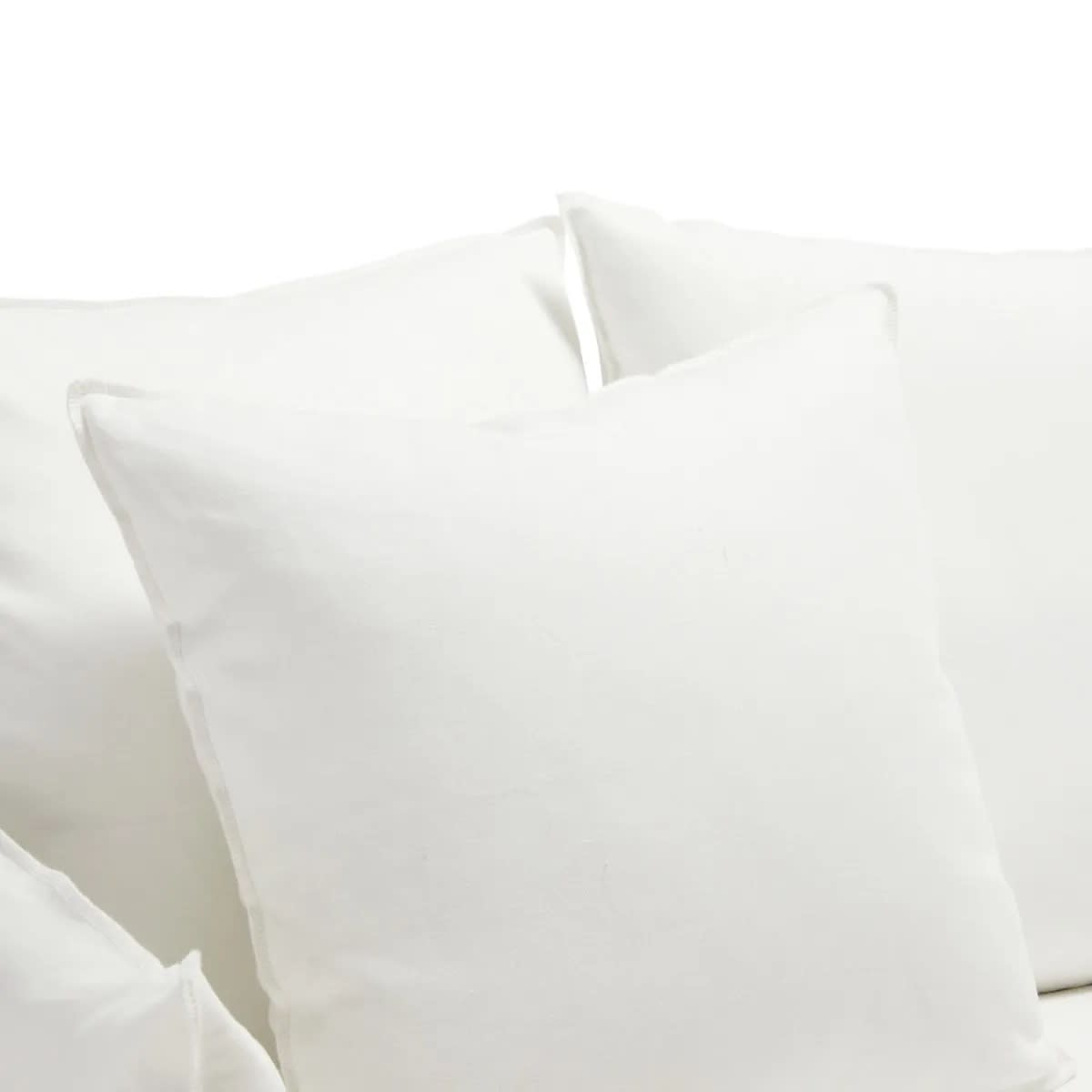 Como Linen Standard Sofa Cover Pure White - 3 Seater color Linen Pure White