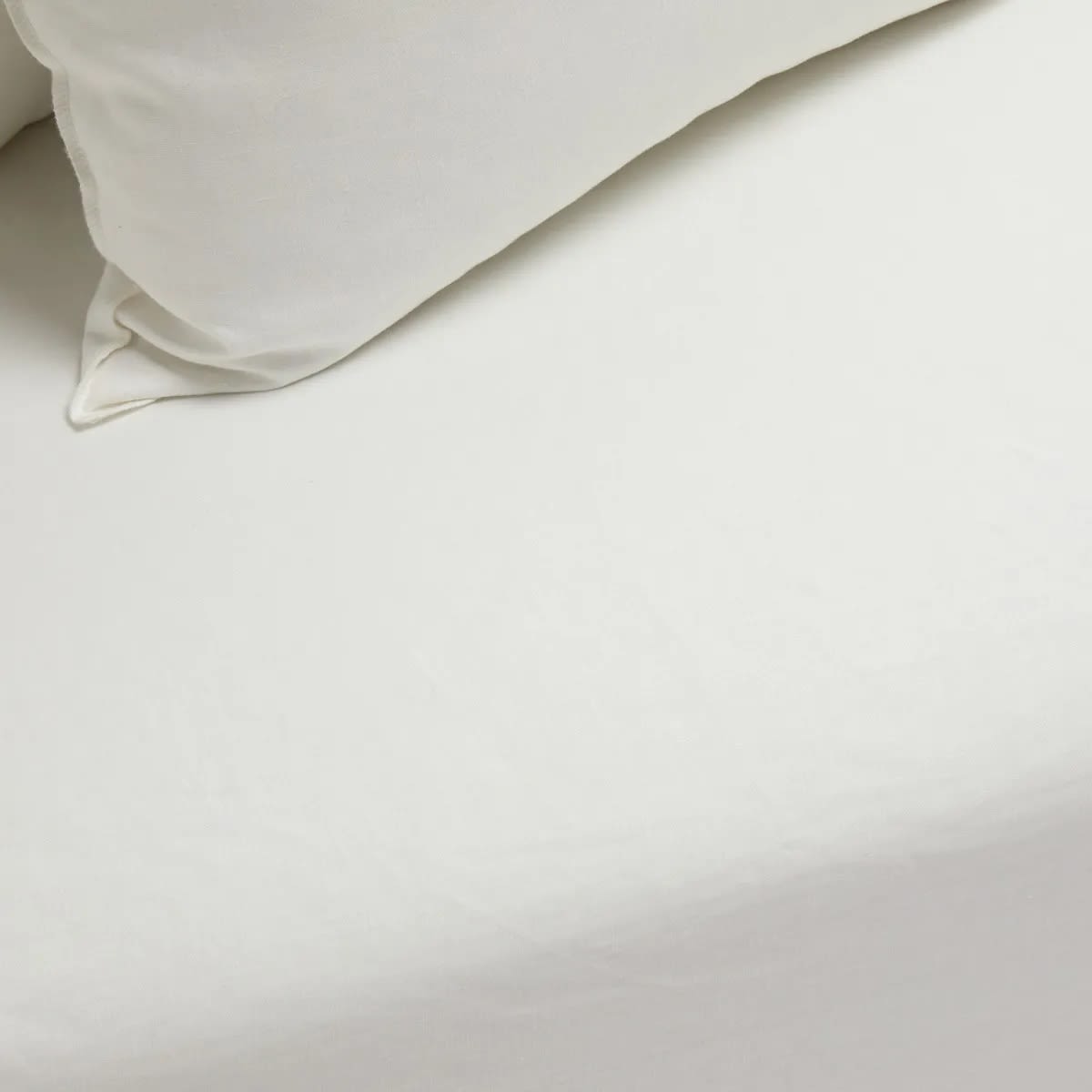 Como Linen Standard Sofa Cover Pure White - 3 Seater color Linen Pure White