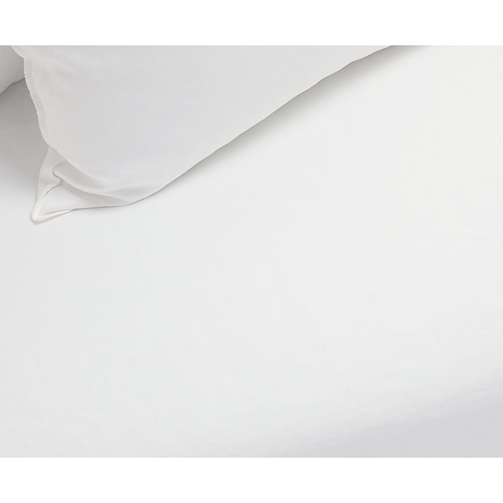 Como Linen Deep Sofa Pure White - 2.5 Seater color Linen Pure White