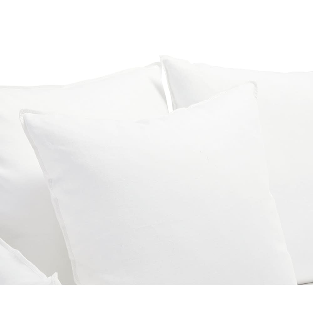 Como Linen Deep Sofa Pure White - 2.5 Seater color Linen Pure White
