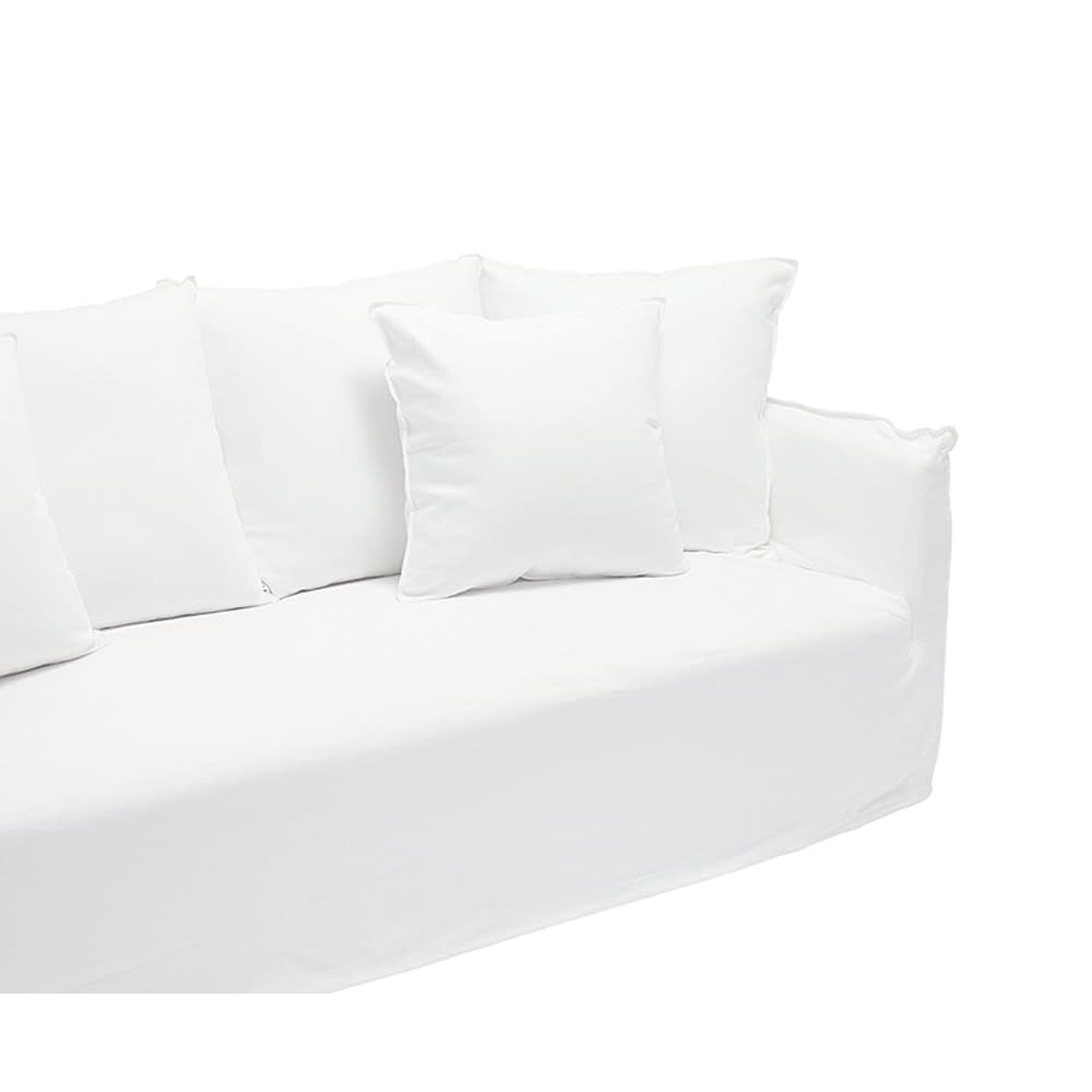 Como Linen Sofa Pure White - 3 Seater color Linen Pure White