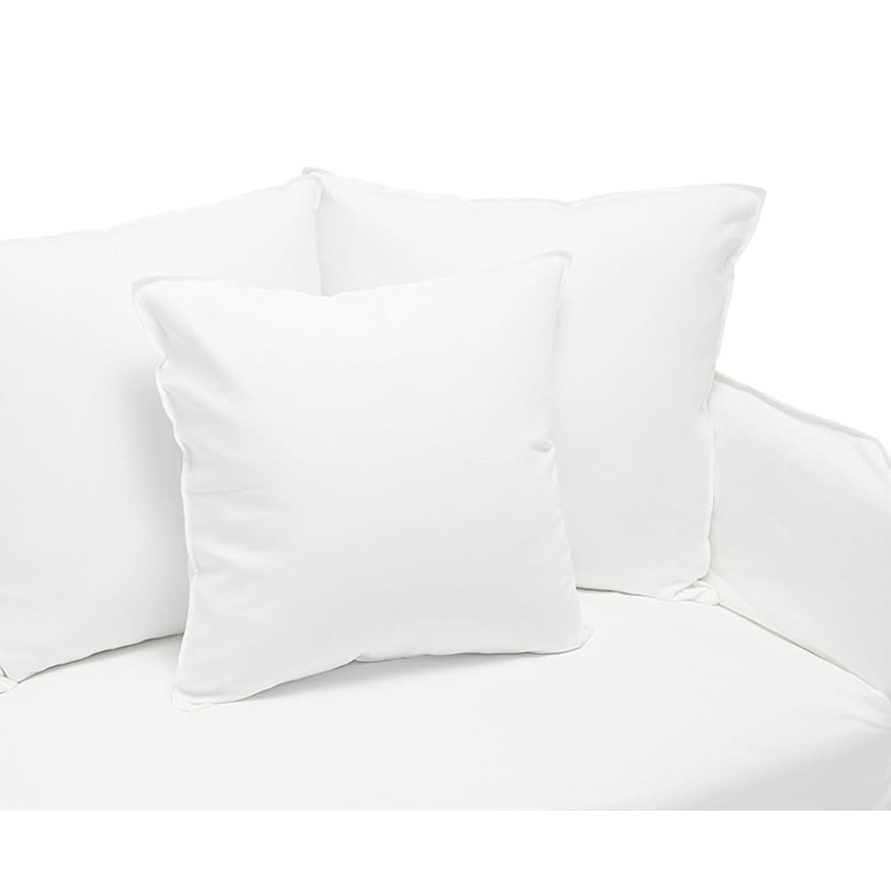 Como Linen Standard Sofa Pure White - 3 Seater color Linen Pure White