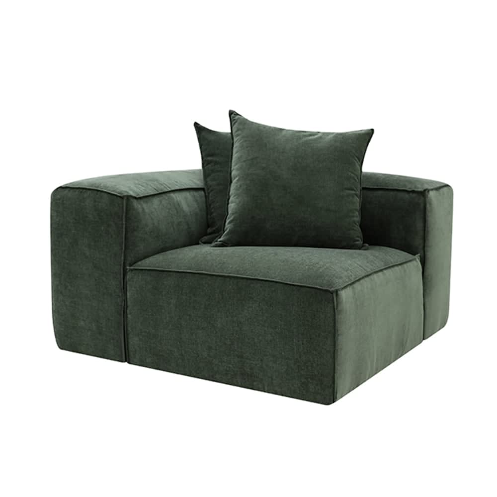 Riley Sofa Modules Slip Covers Muse Forest color Muse Forest