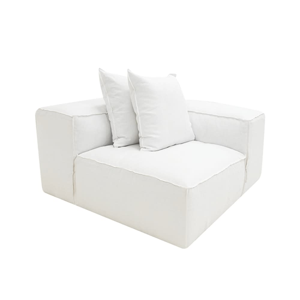 Riley Linen Pure White Module Corner color Linen Pure White