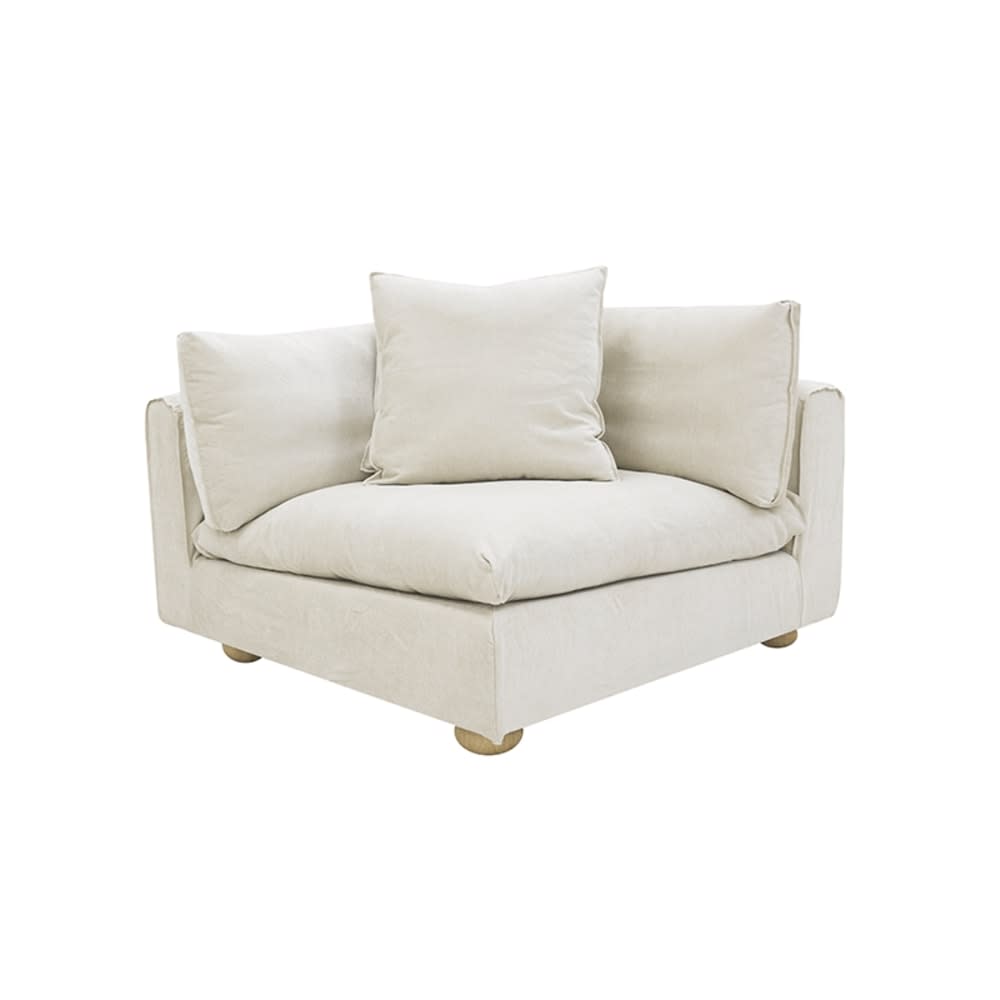 Tully Muse Flax Corner Sofa Chair Module color Muse Flax