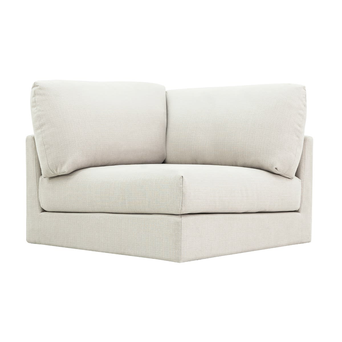 Finley Toorak Pearl Corner Sofa Chair Module color Toorak Pearl
