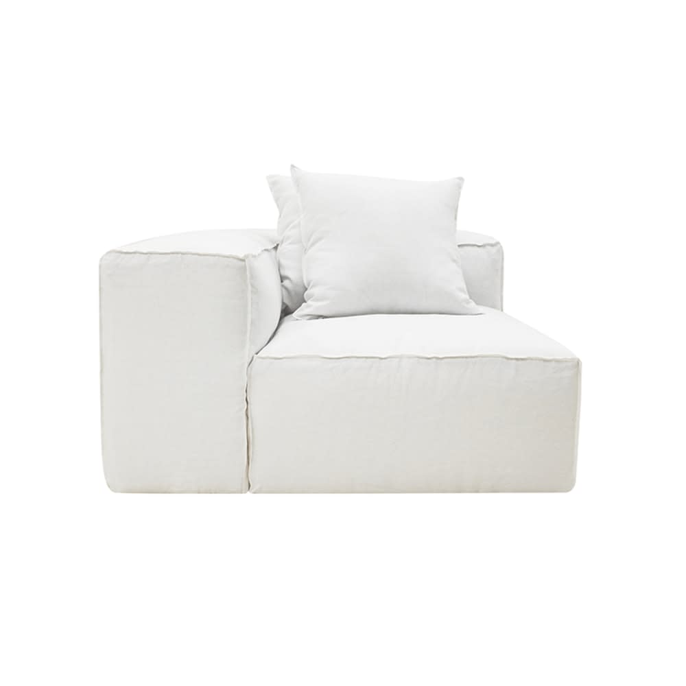 Riley Linen Pure White Module Corner color Linen Pure White