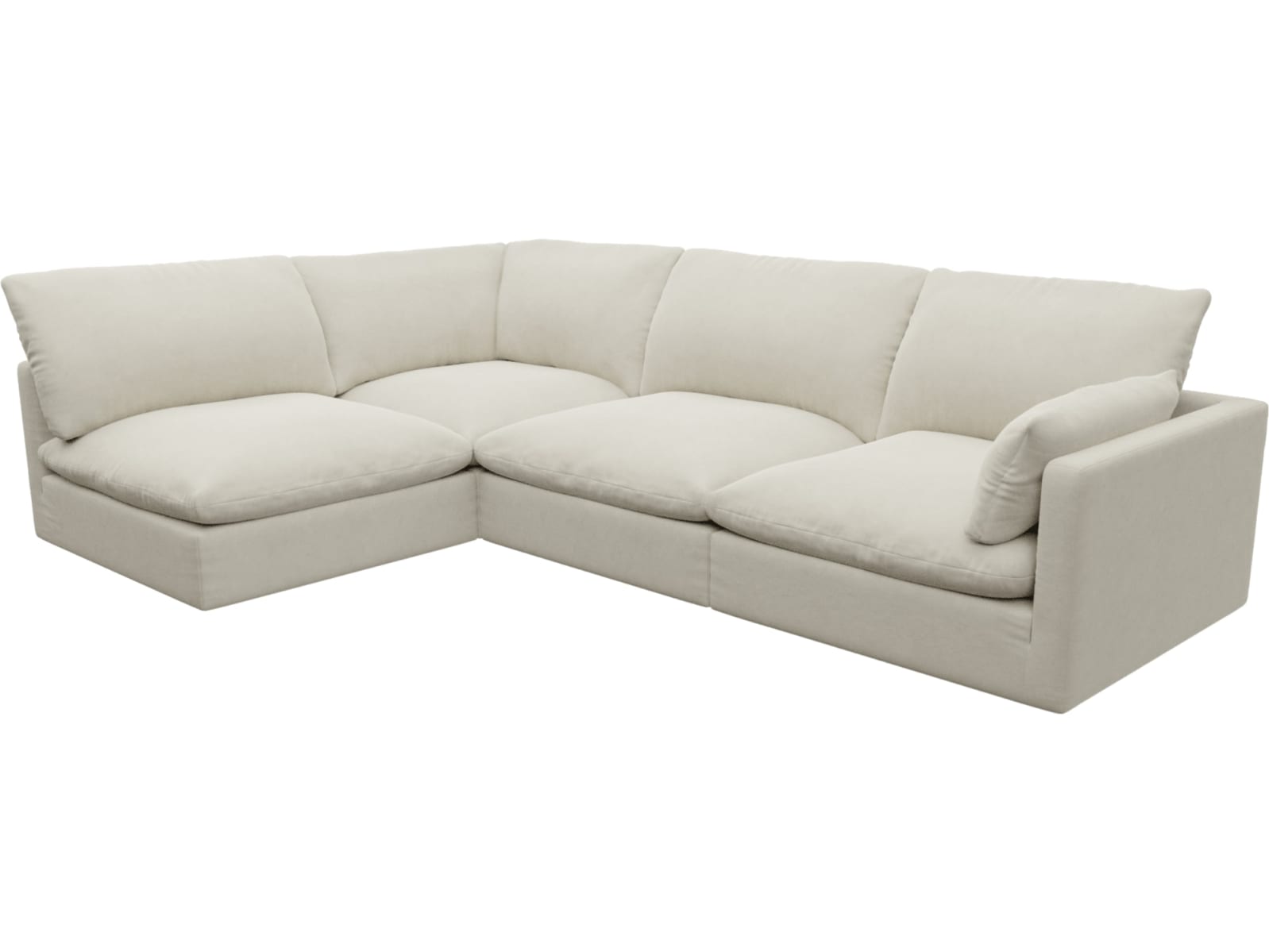 Willow Muse Flax Corner Sofa - 4 Seater LAF Terminal color Muse Flax