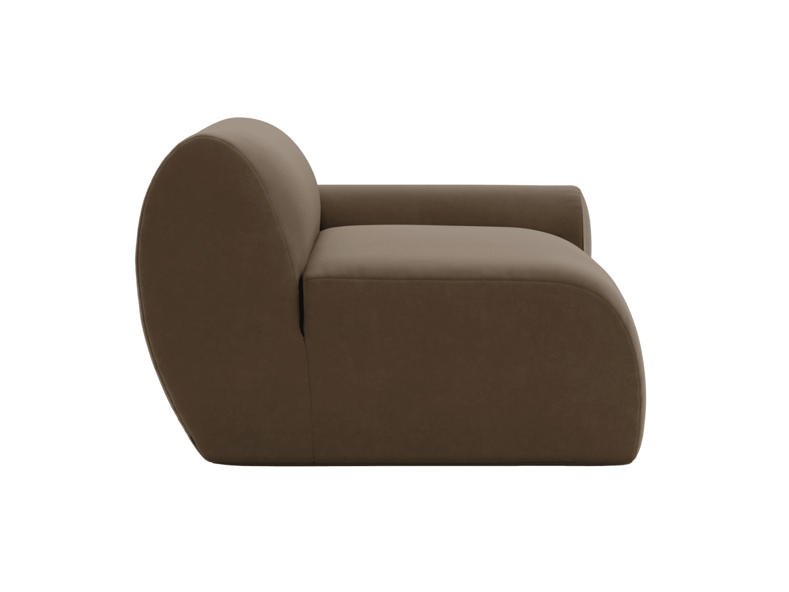 Malmo Blaze Mocha 1 Seat Right Arm Facing Sofa Module color Blaze Mocha