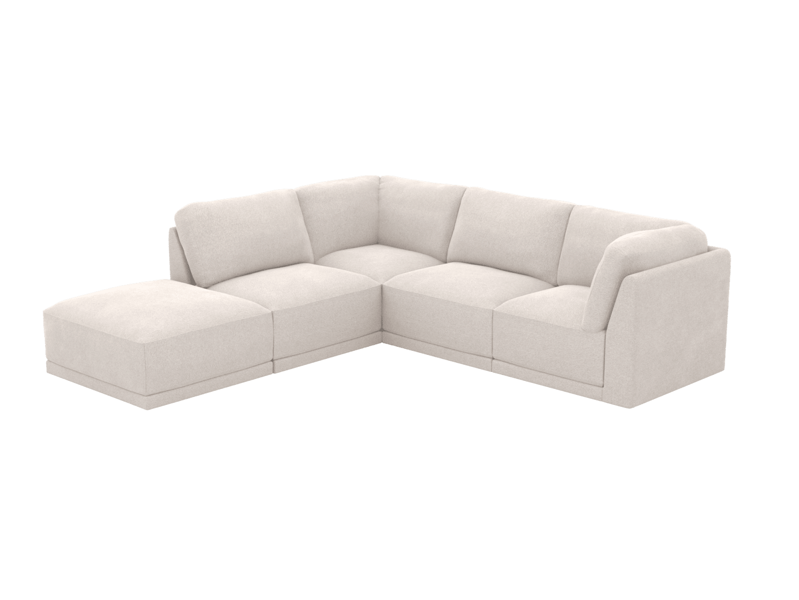 Emily Modular Sofa Toorak Pearl - 5 Piece color Toorak Pearl