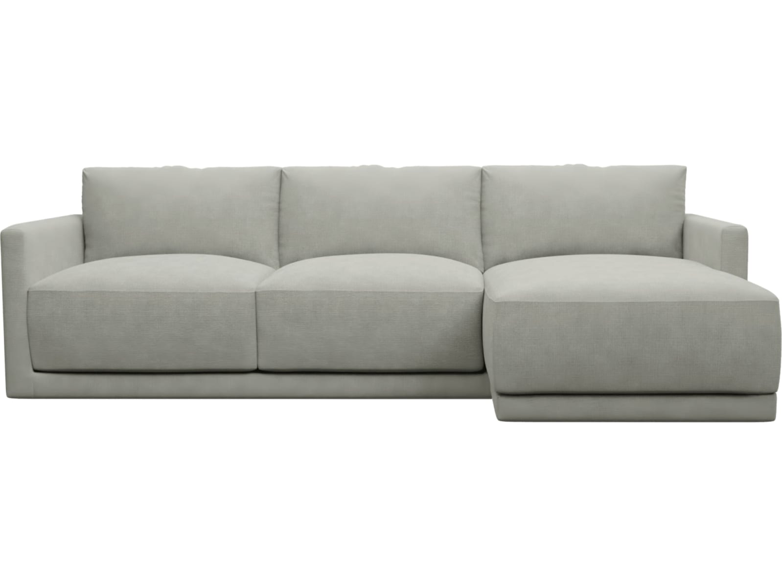Haven Toorak Pebble Chaise Sofa - 3 Seater color Toorak Pebble
