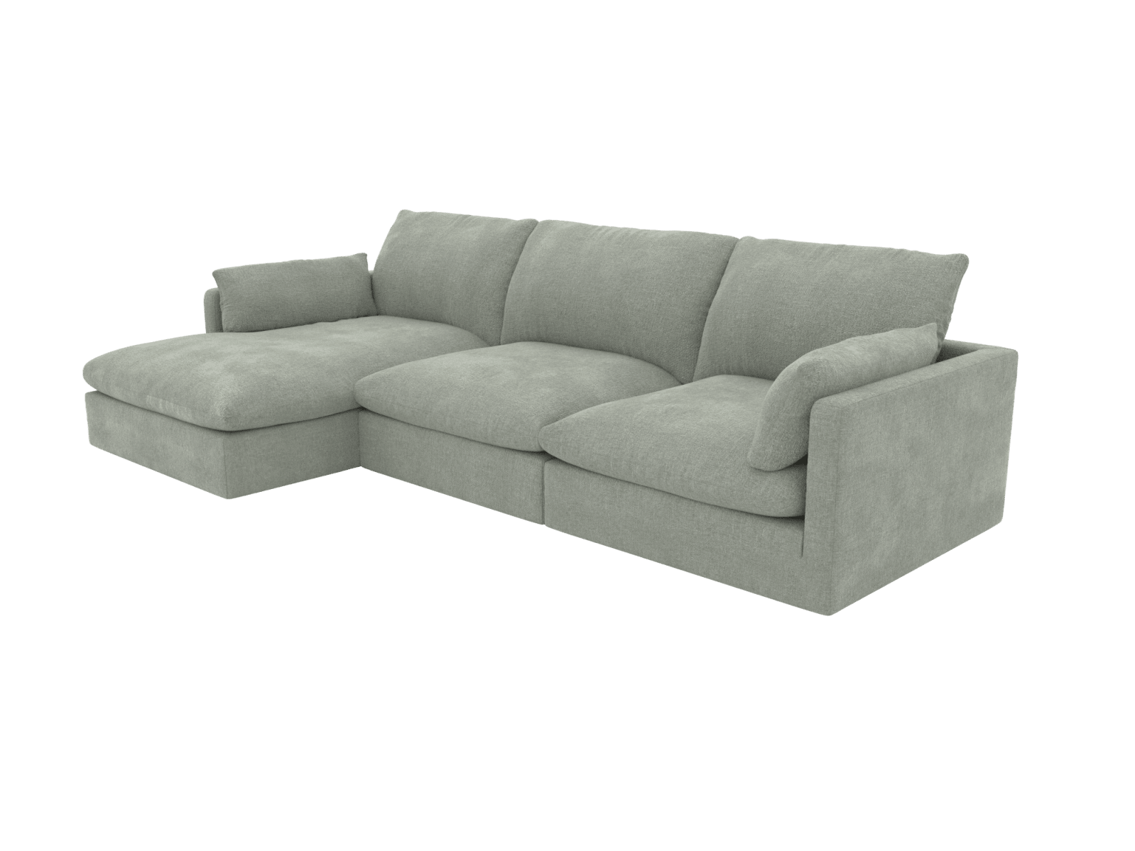 Willow Avon Sage Chaise Sofa - 3 Seater color Avon Sage