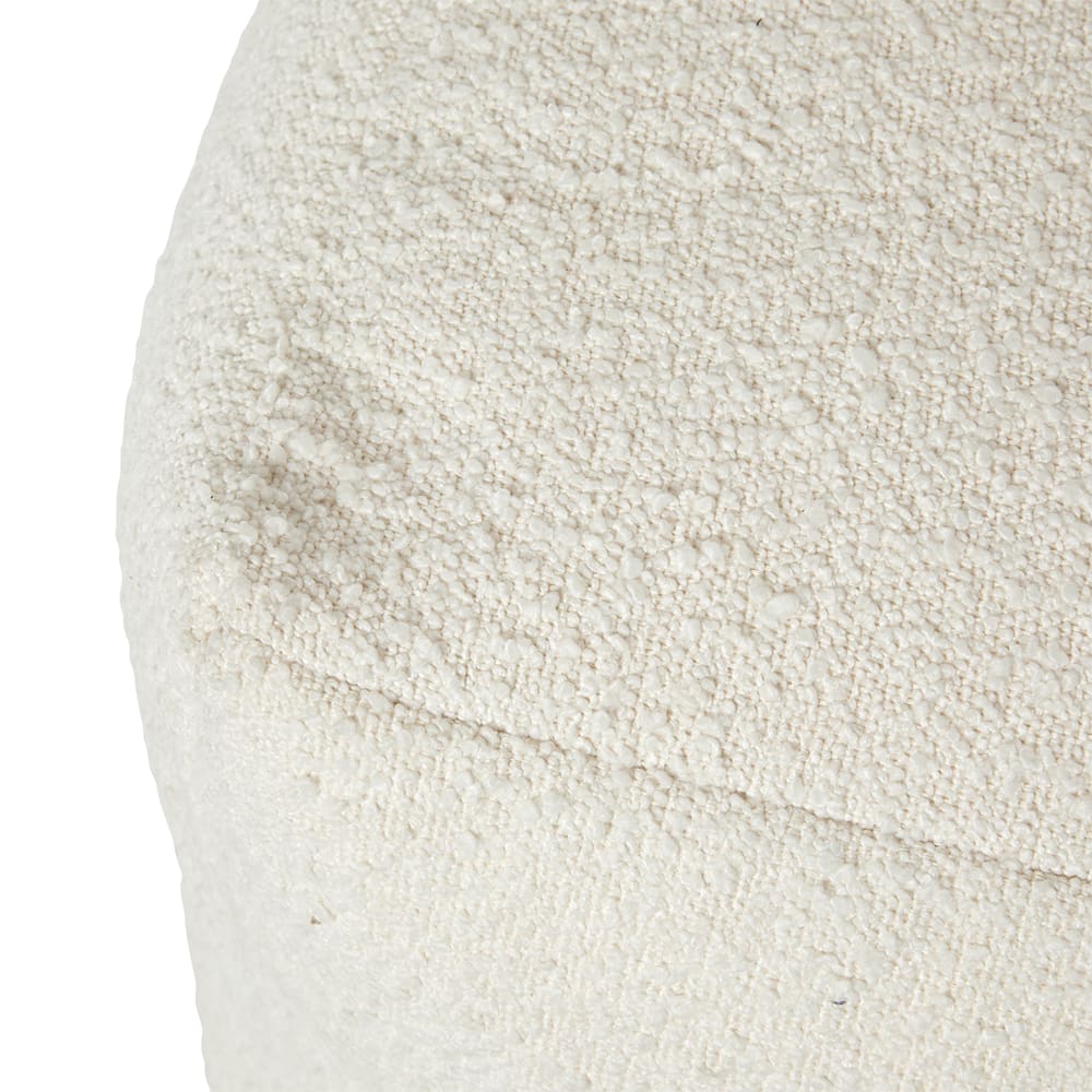 Arlette Boucle Pouf  - 45cm x 45cm x 45cm color Ivory