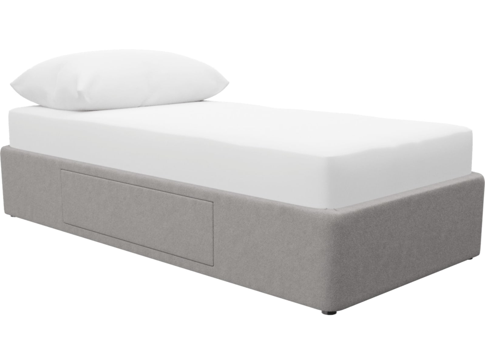 Zenith Kids 1 Storage Drawer Bed Base View Steel color View Steel