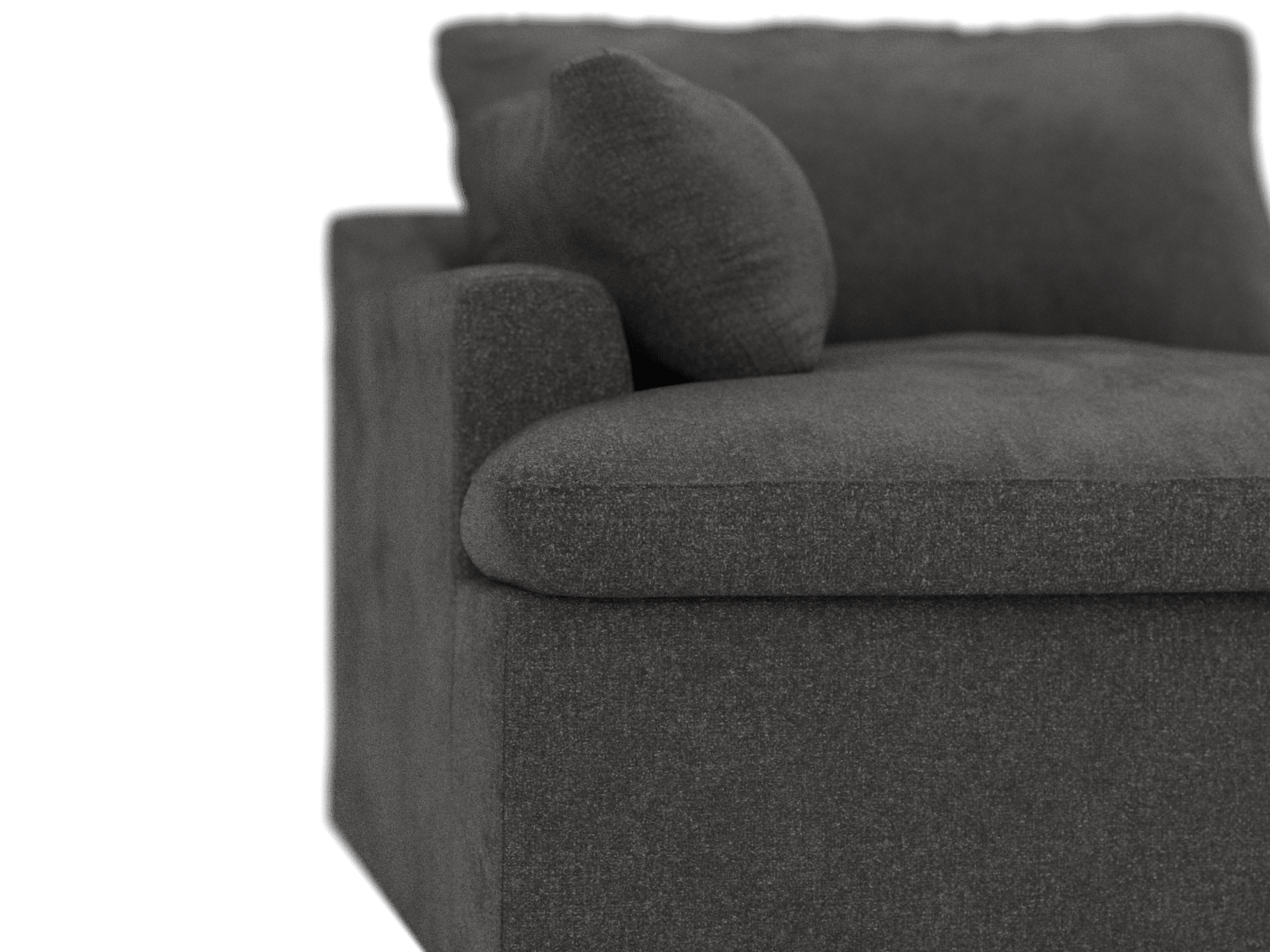 Retreat California Charcoal 1 Seat Left Arm Facing Sofa Module color California Charcoal