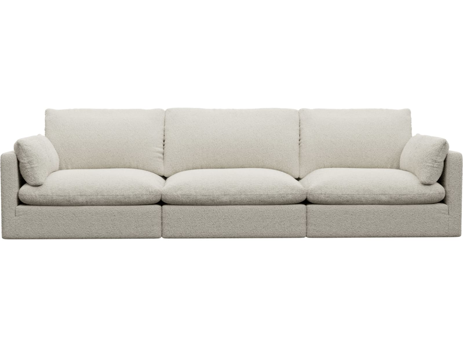 Willow Boucle Ivory Modular Sofa - 3 Seater color Boucle Ivory