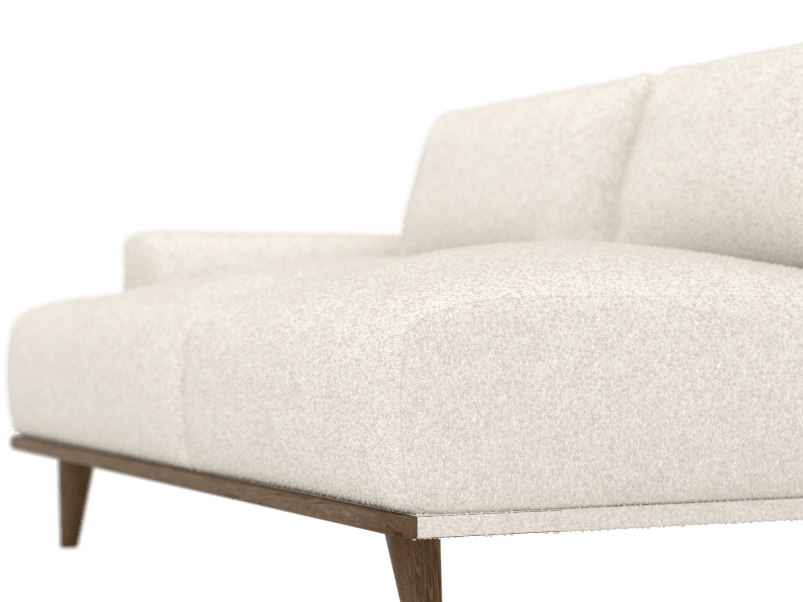 Dane Boucle Ivory 2 Seat Left Facing Sofa Module color Boucle Ivory