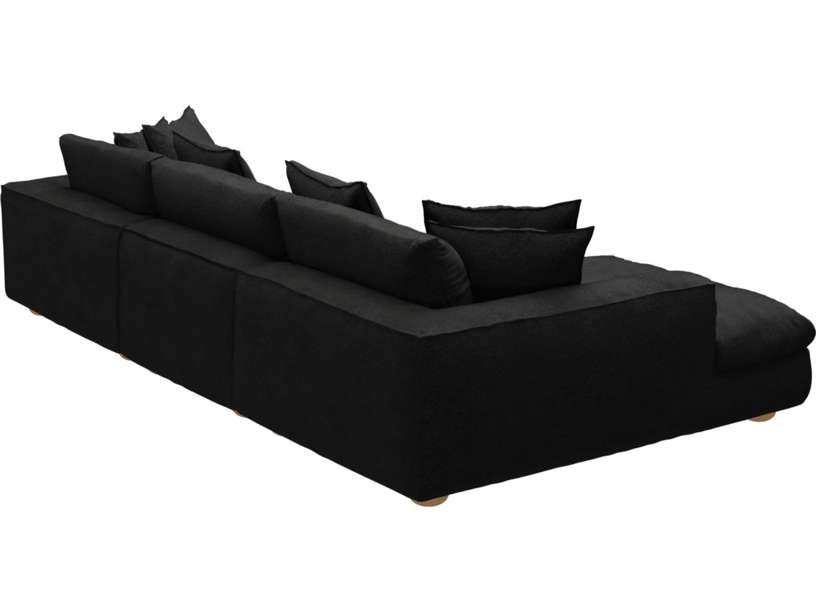 Tully California Charcoal Chaise Sofa - 3 Seater color California Charcoal