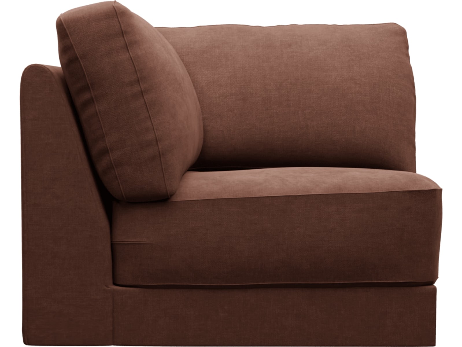 Monica Muse Rust Corner Sofa Chair Module color Muse Rust