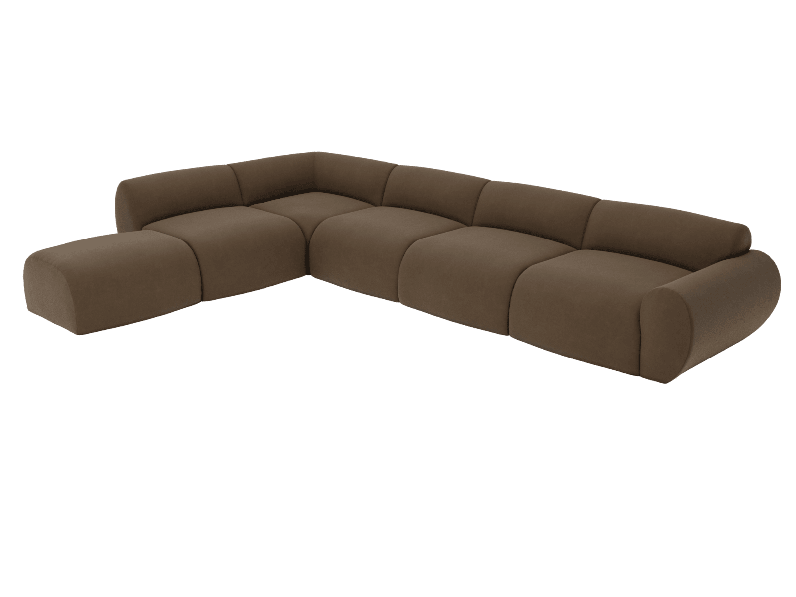 Malmo Blaze Mocha Sofa - 6 Seater LAF Terminal color Blaze Mocha