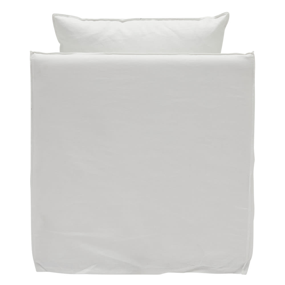 Como Linen Occasional Chair Pure White - 1 Seater color Linen Pure White
