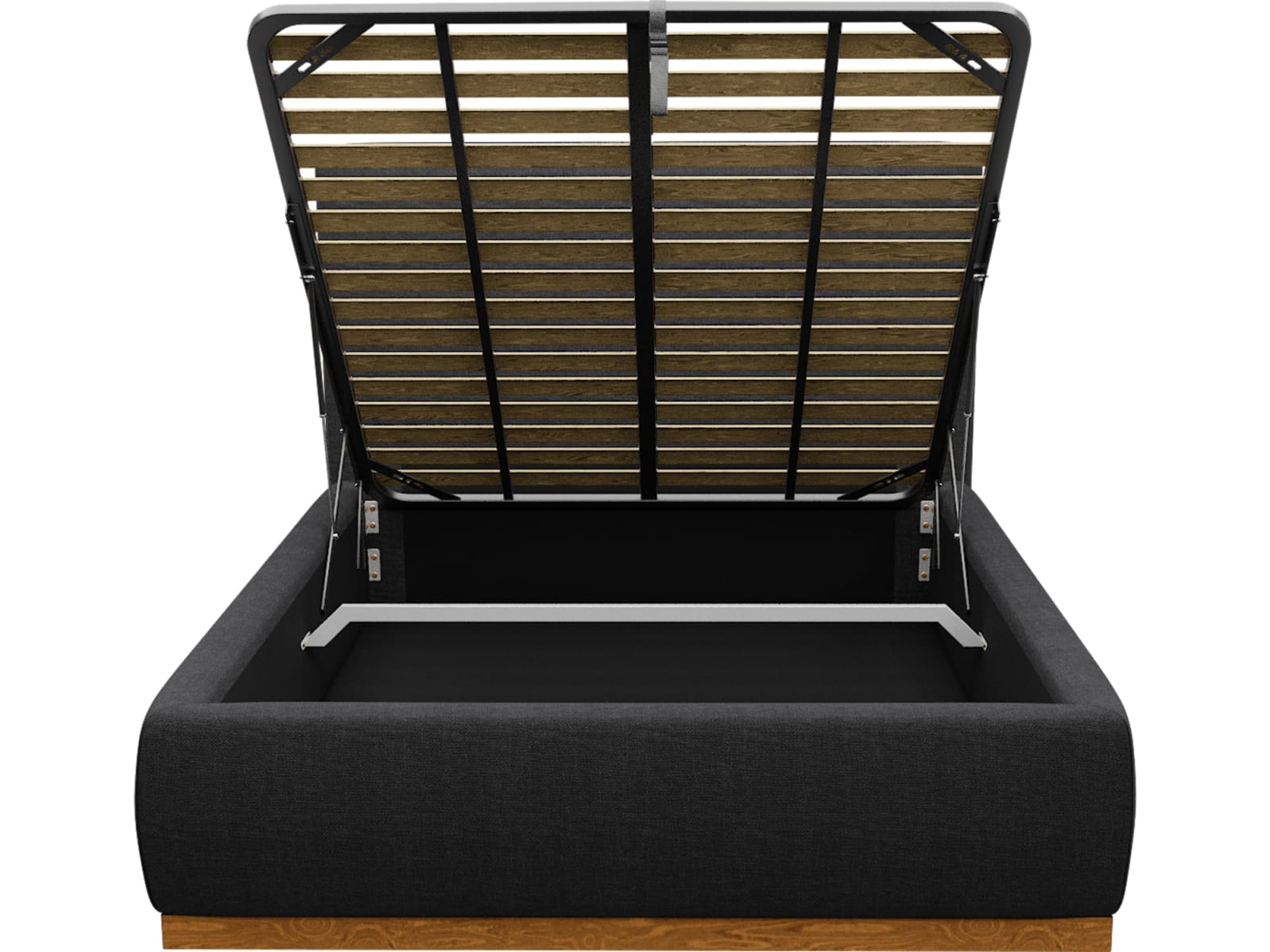 Haven Dark Gas Lift Bed Plaza Flint Grey color Plaza Flint Grey