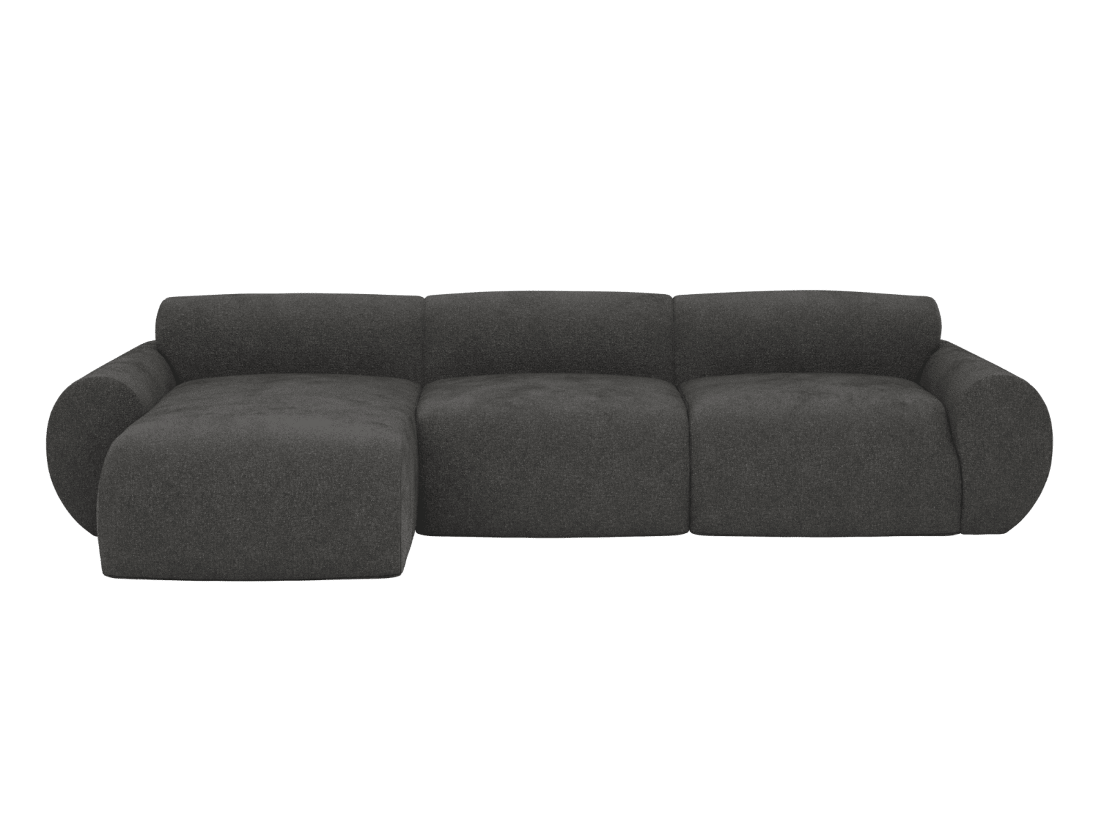 Malmo California Charcoal Chaise Sofa - 3 Seater color California Charcoal