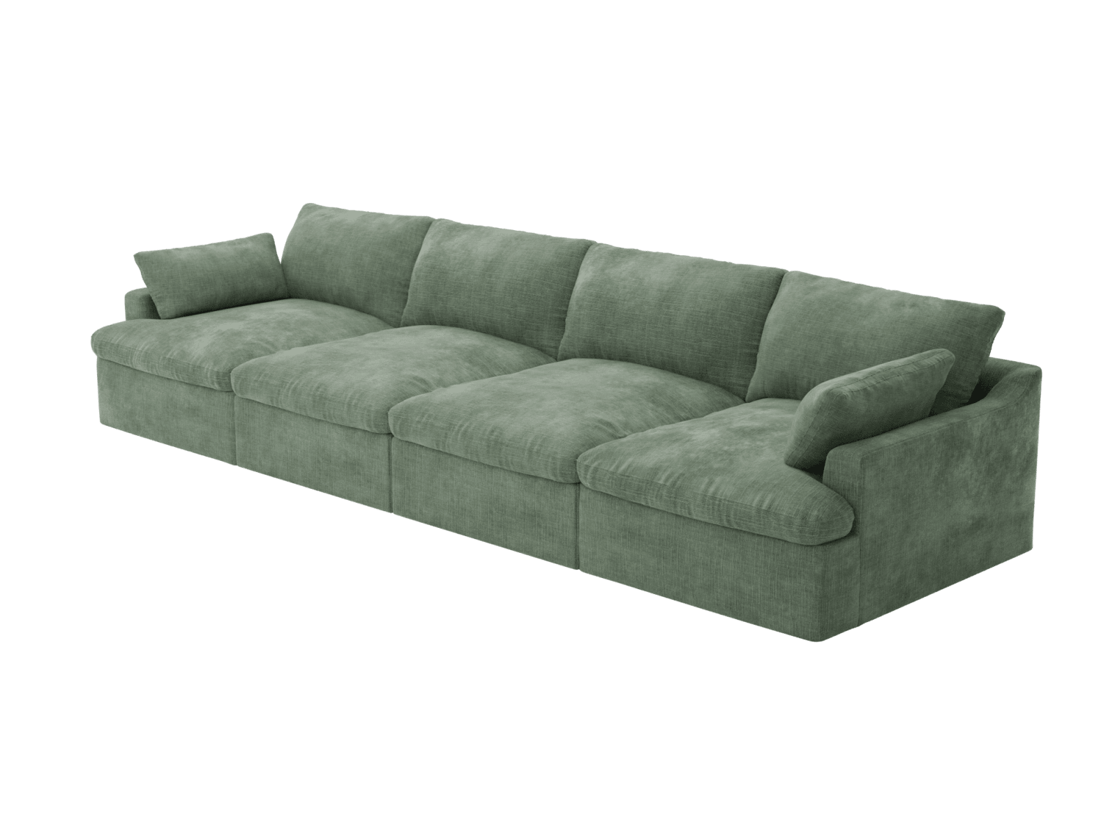 Retreat Tribute Dark Jade Modular Sofa - 4 Piece color Tribute Dark Jade