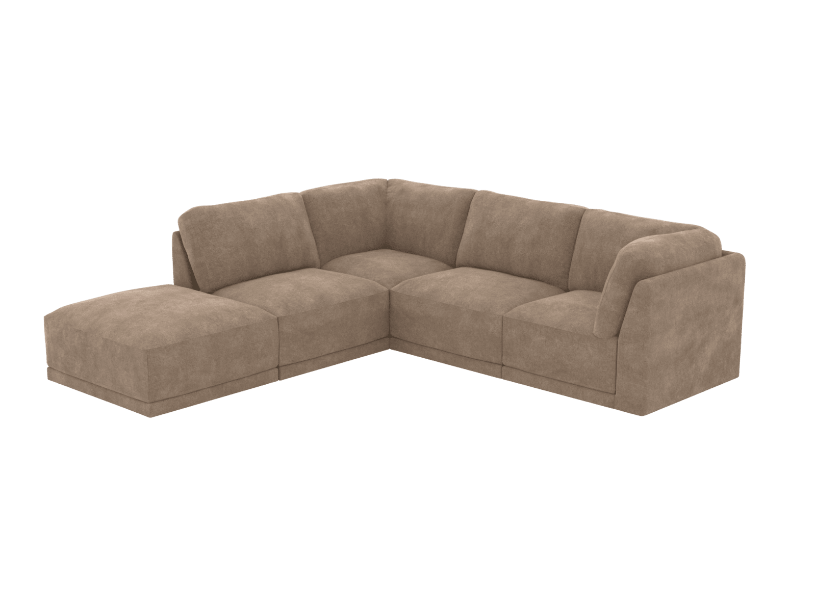 Emily Modular Sofa Tribute Walnut - 5 Piece color Tribute Walnut