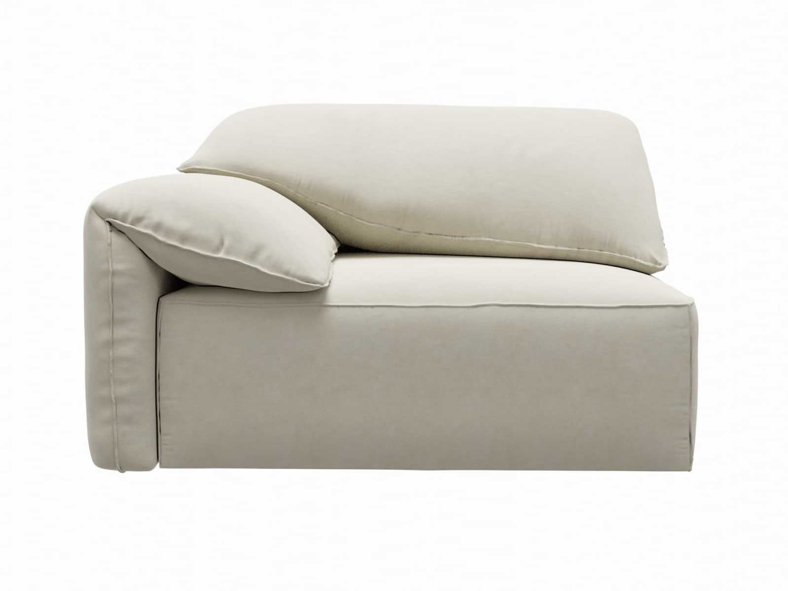 Clarence Muse Flax 2 Seat Left Arm Facing Sofa Module color Muse Flax