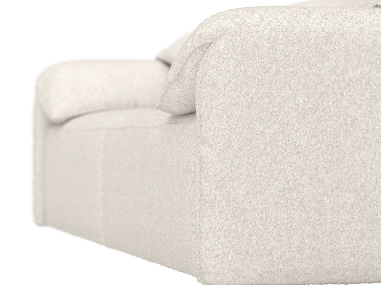 Clarence Boucle Ivory Sofa - 4 Seater color Boucle Ivory