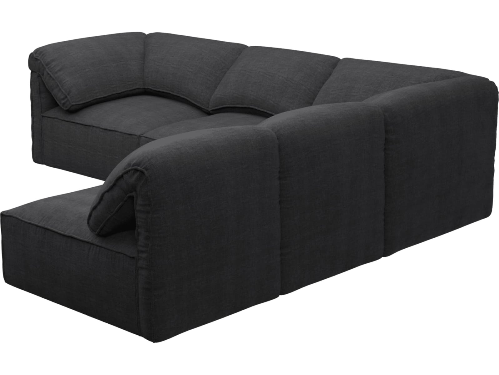 Kai Plaza Flint Grey Modular Sofa - 5 Seater color Plaza Flint Grey