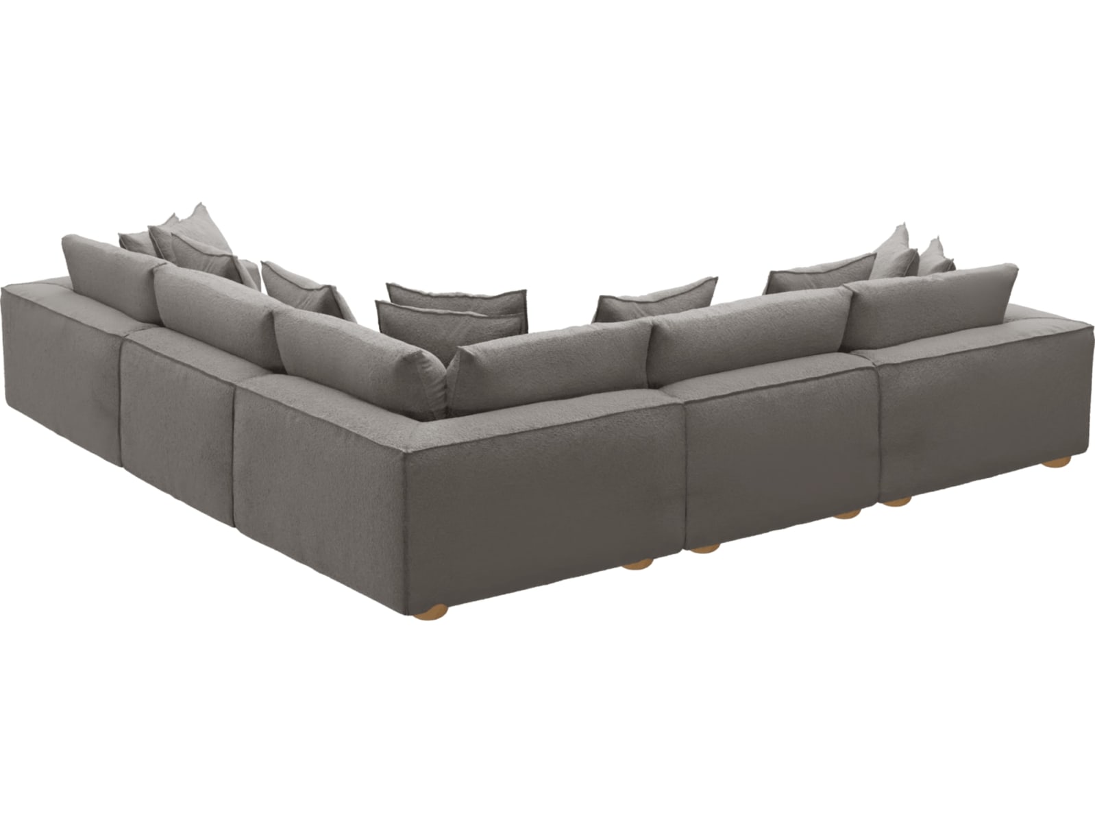 Tully Boucle Pumice Modular Sofa - 5 Piece color Boucle Pumice