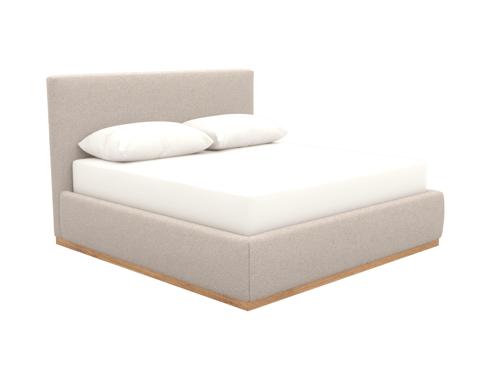 Haven Gas Lift Bed Boucle Pumice King color Boucle Pumice