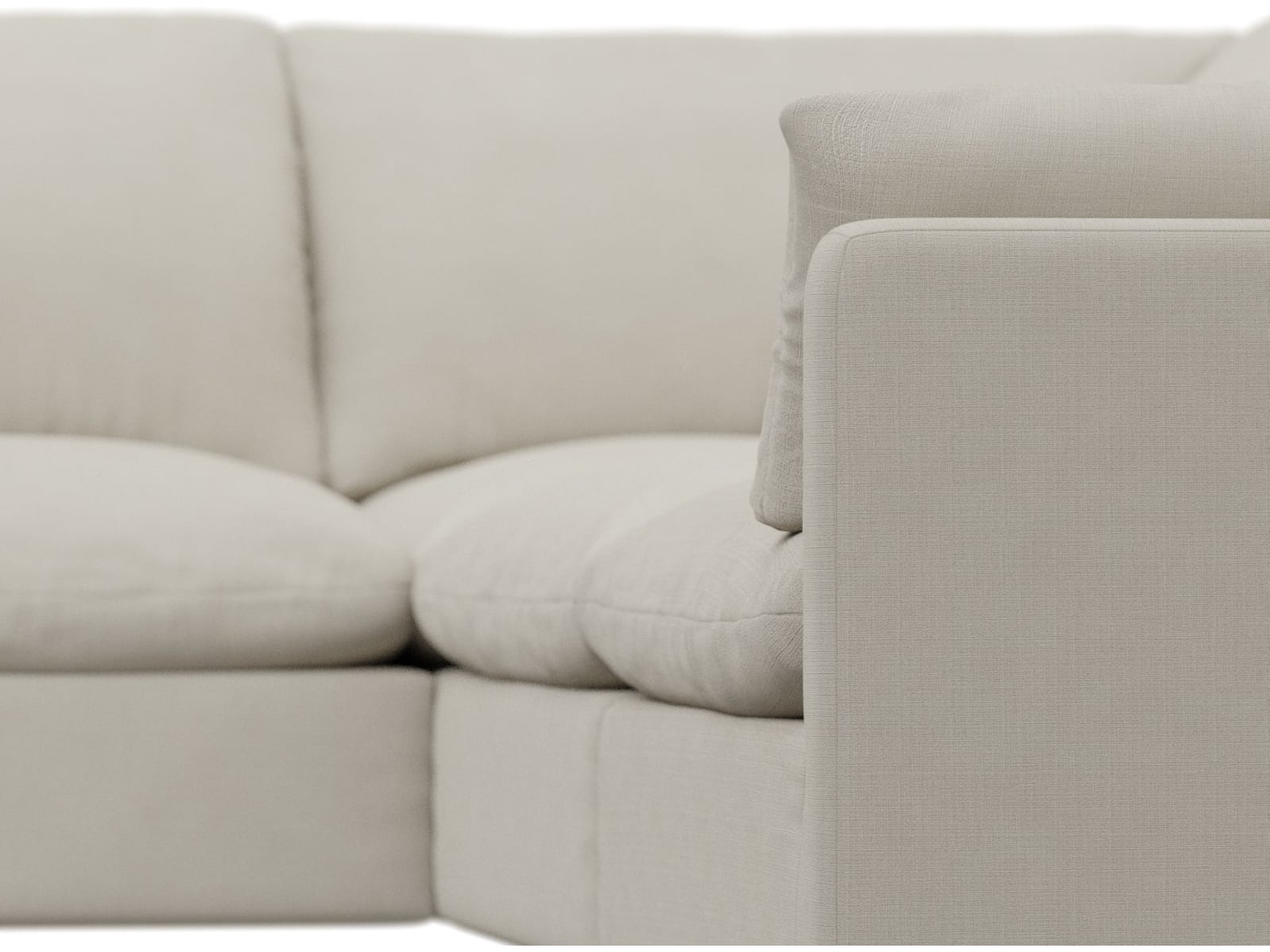 Willow Toorak Pearl Modular Sofa - 5 Seater LAF Terminal color Toorak Pearl