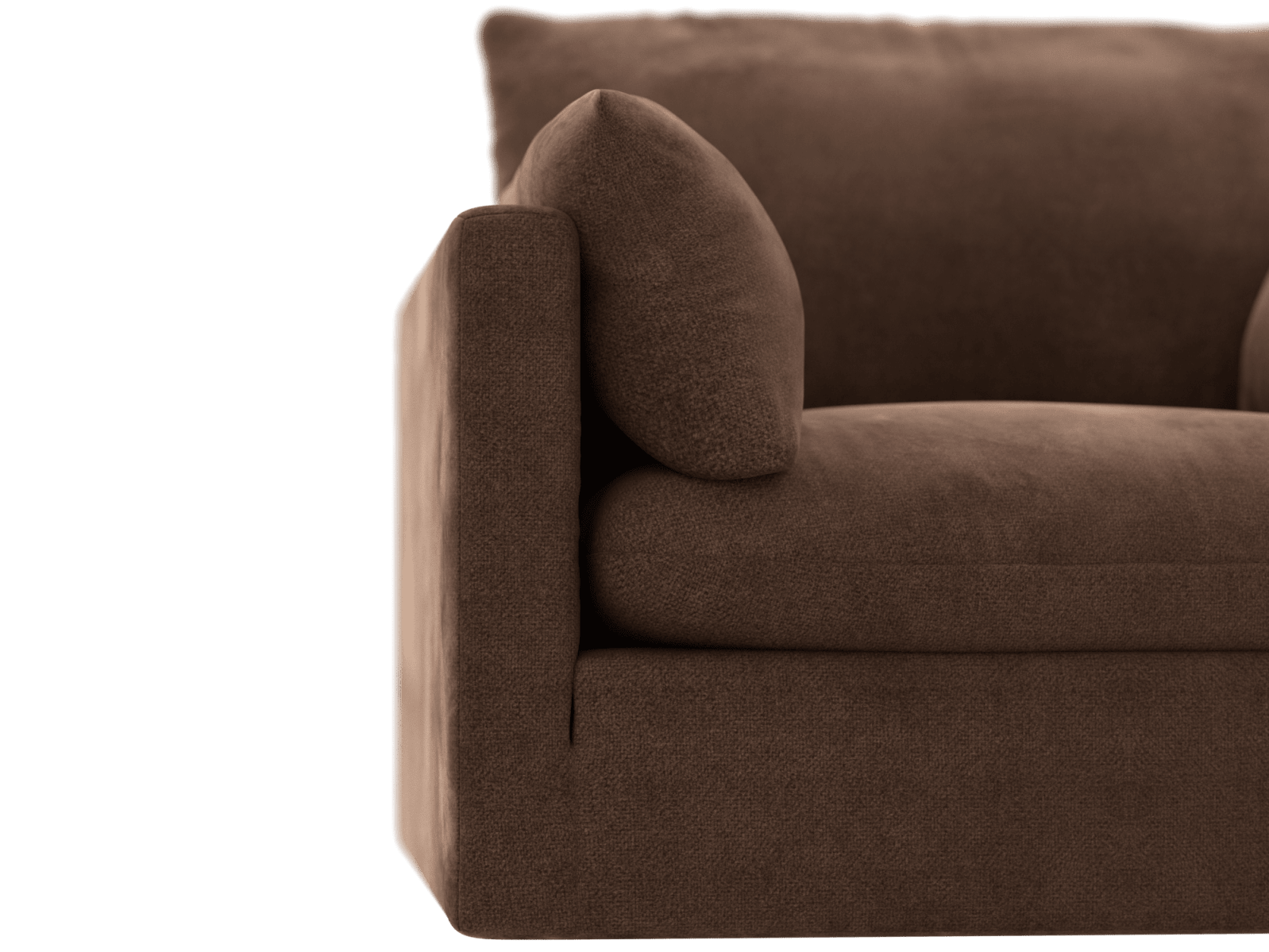 Willow Muse Chocolate Armchair color Muse Chocolate
