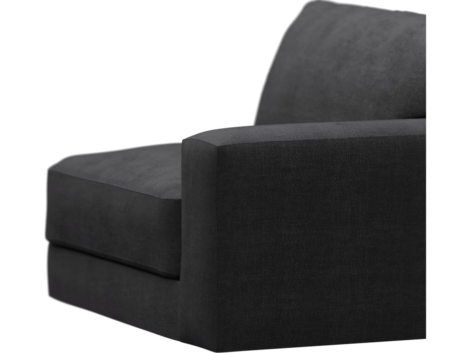 Monica Plaza Flint Grey Right Arm Facing Chair Module color Plaza Flint Grey