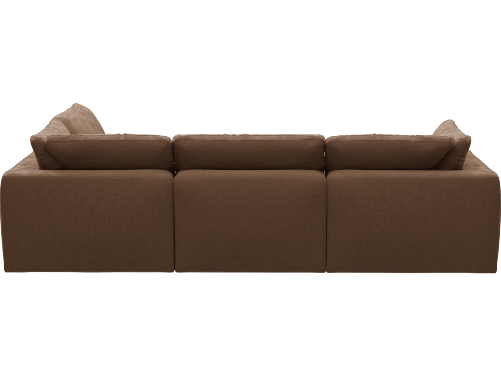 Cloud Deep Tribute Chestnut Modular Sofa - 4 Piece color Tribute Chestnut