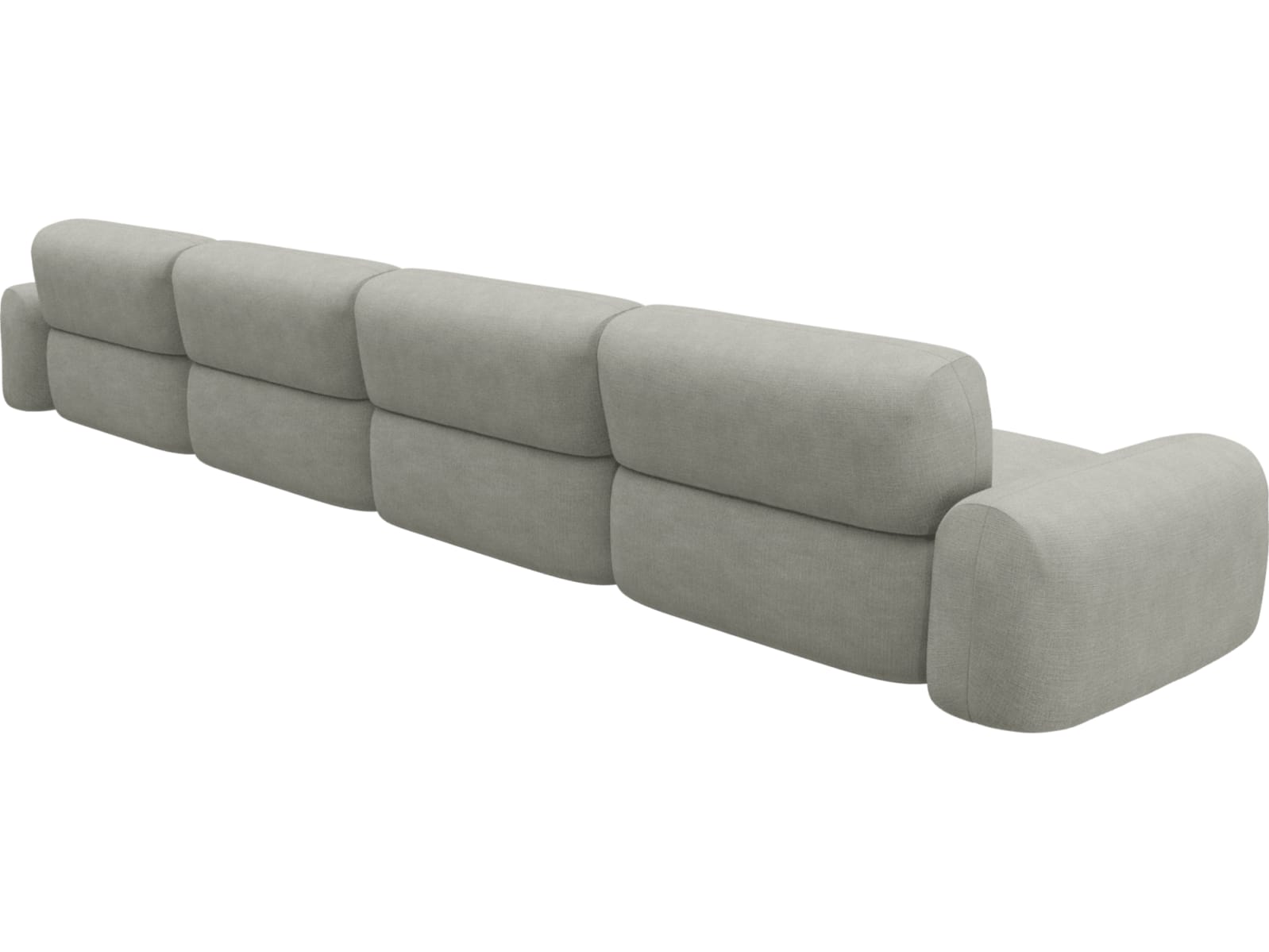 Beckett Toorak Pebble Modular Sofa - 4 Seater color Toorak Pebble