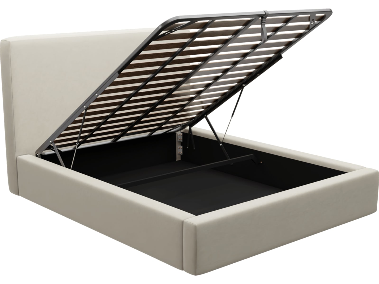 Felix Gas Lift Bed Muse Flax color Muse Flax