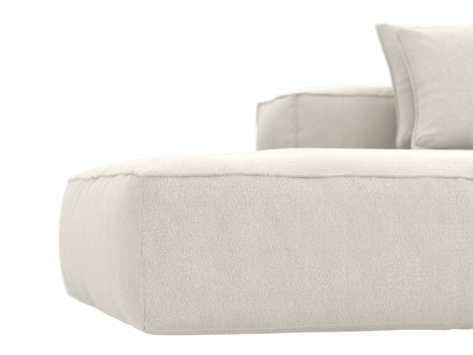 Riley California Ivory 6 Seater Terminal Left Modular Sofa color California Ivory